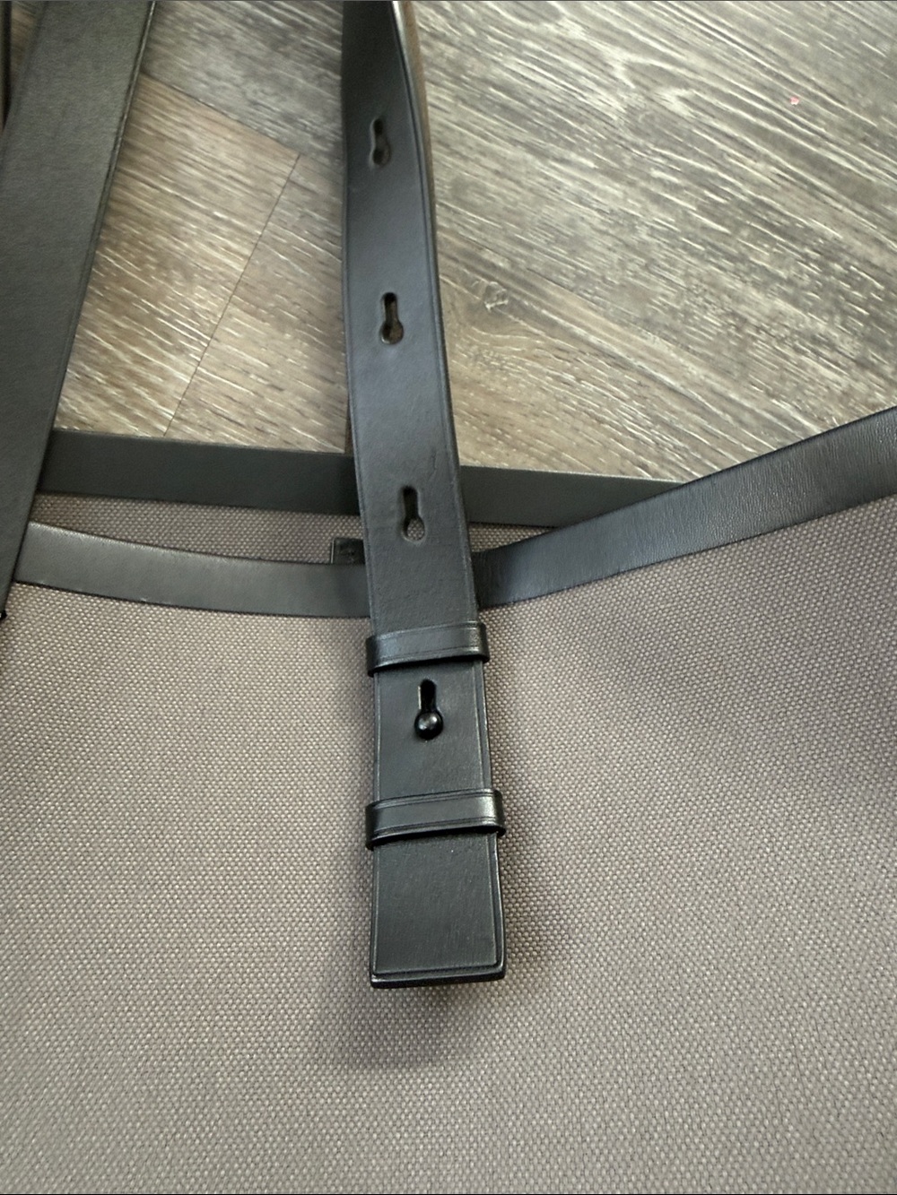 Salvatore Ferragamo Grey and black Canvas Logo Tote with Black Trim - Picture 3 of 8